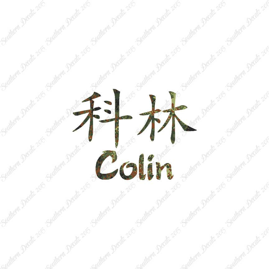 Chinese Name Symbols "Colin"