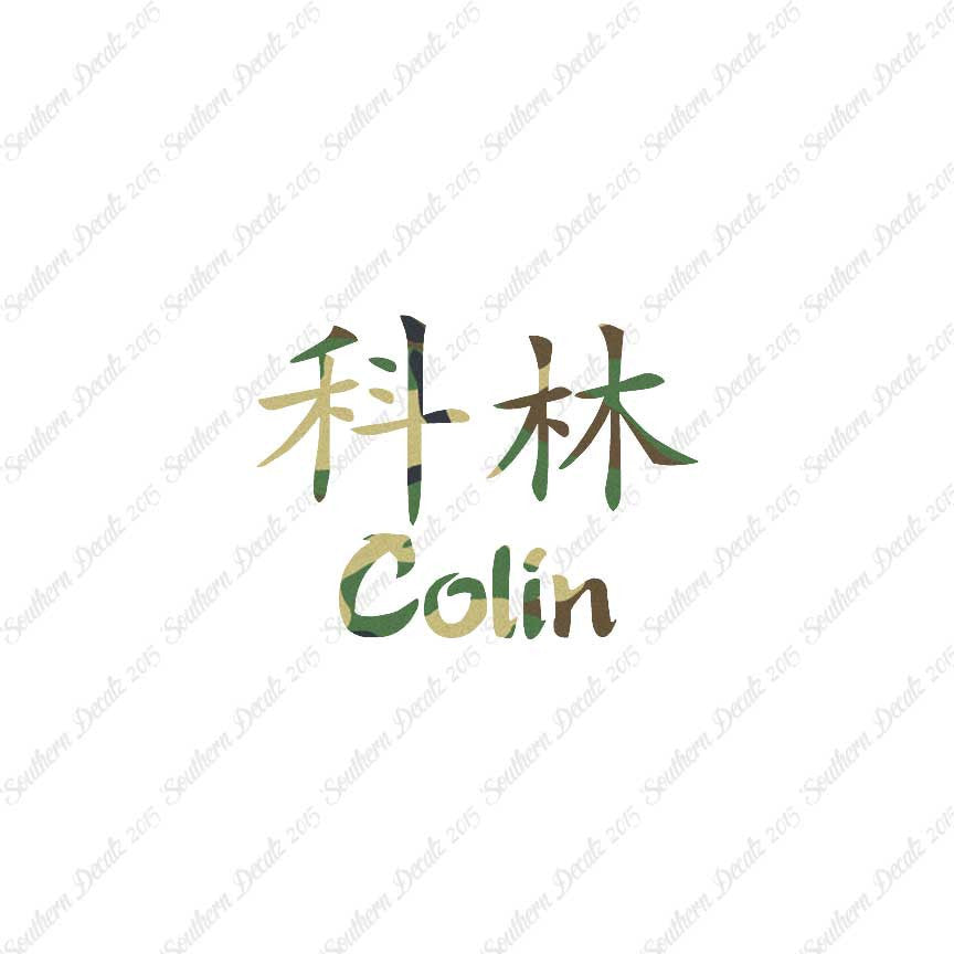 Chinese Name Symbols "Colin"