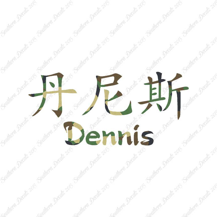 Chinese Name Symbols "Dennis"