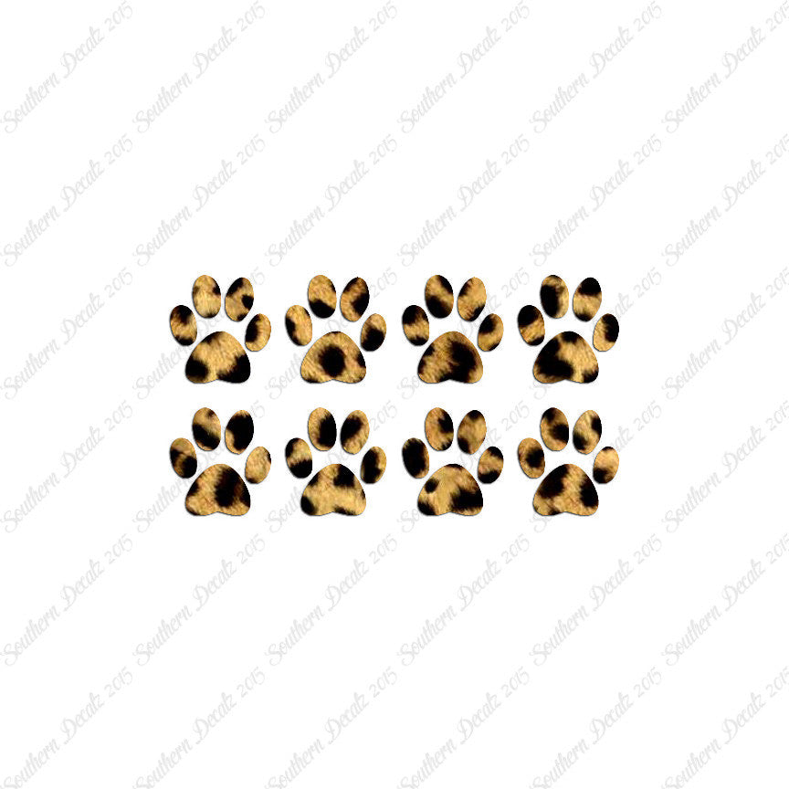 Eight Dog Paw Prints