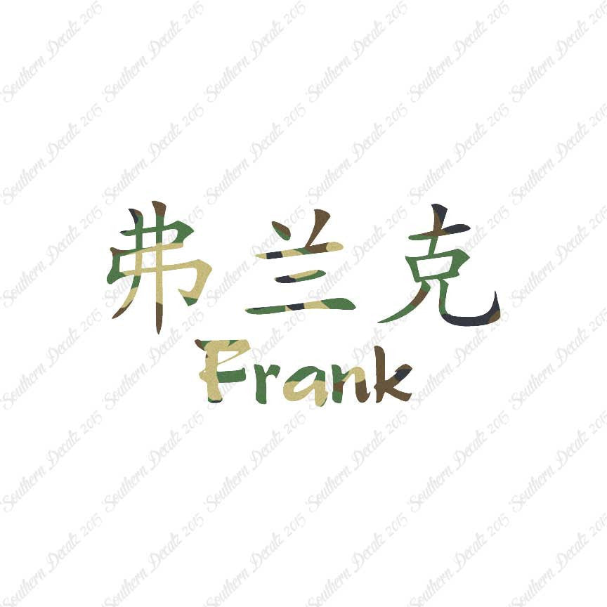 Chinese Name Symbols "Frank"