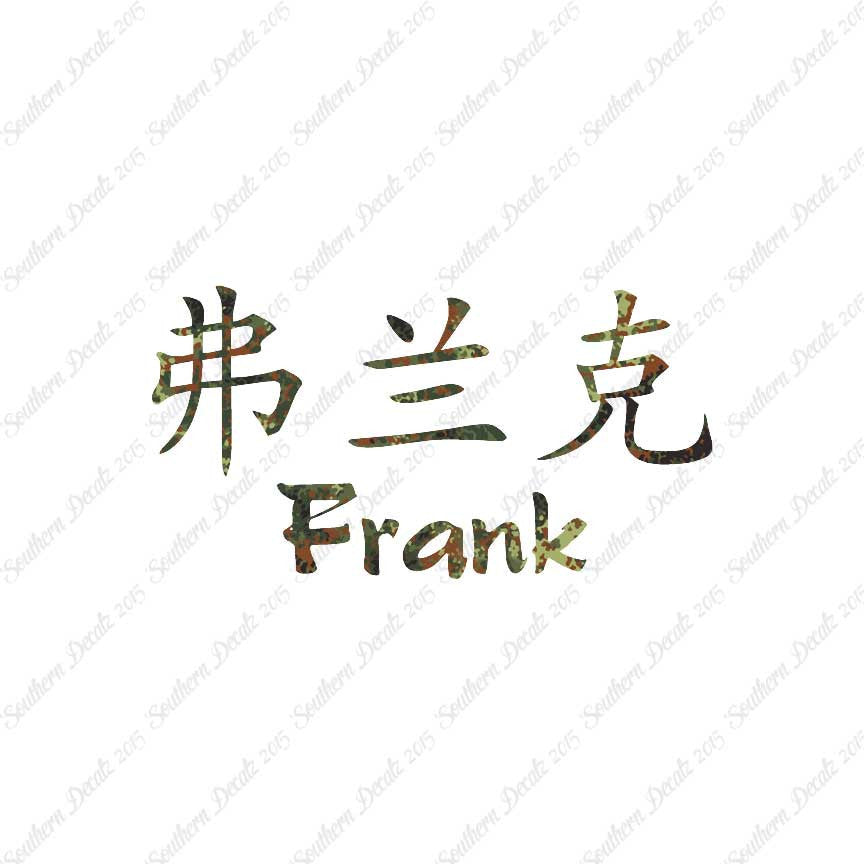 Chinese Name Symbols "Frank"