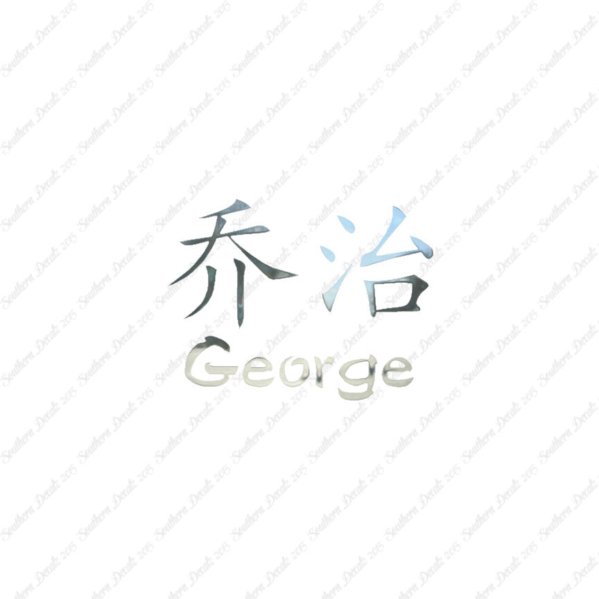 Chinese Name Symbols "George"