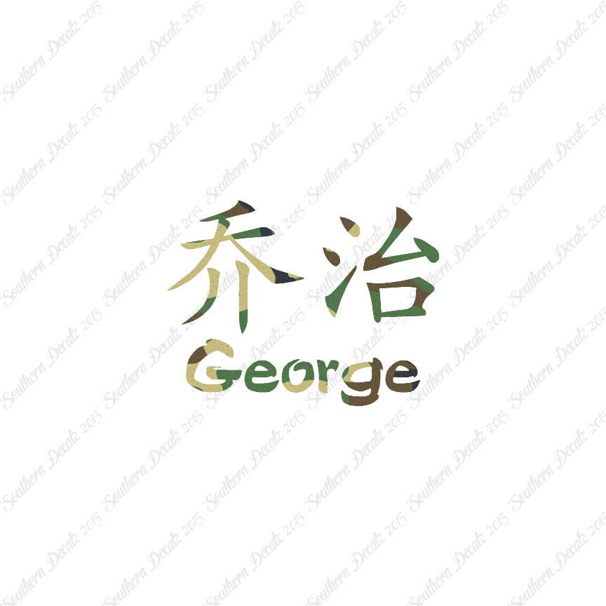 Chinese Name Symbols "George"