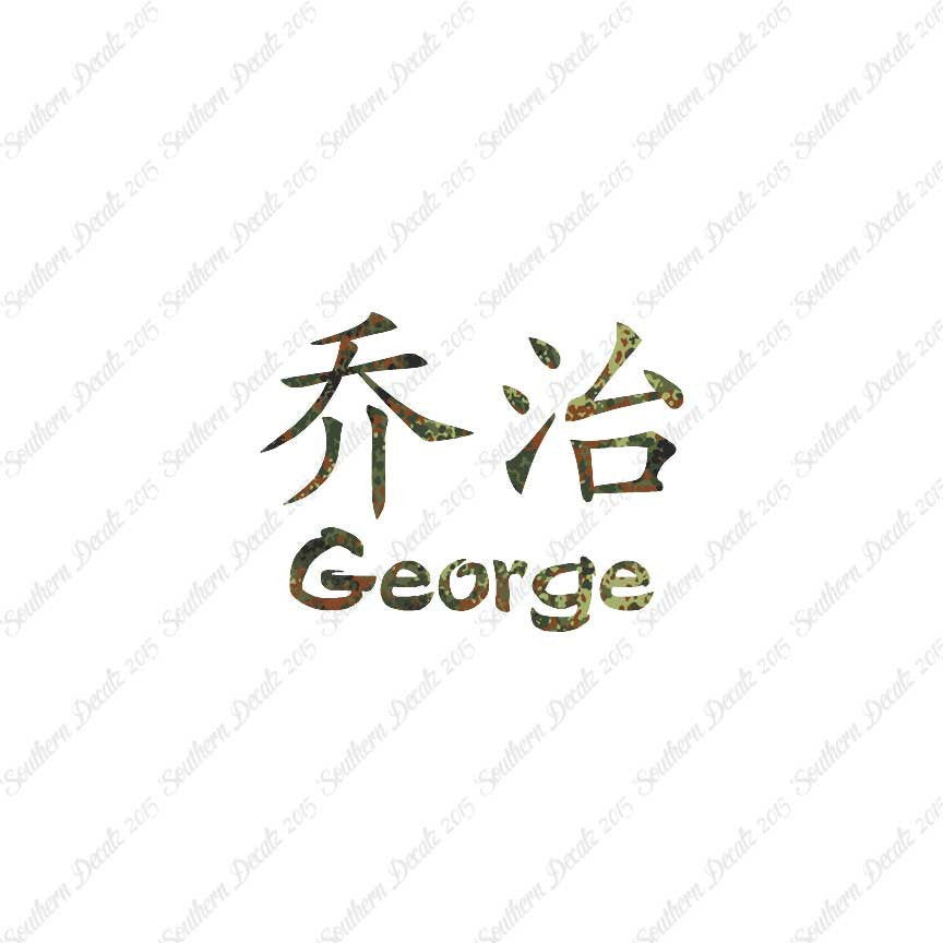 Chinese Name Symbols "George"