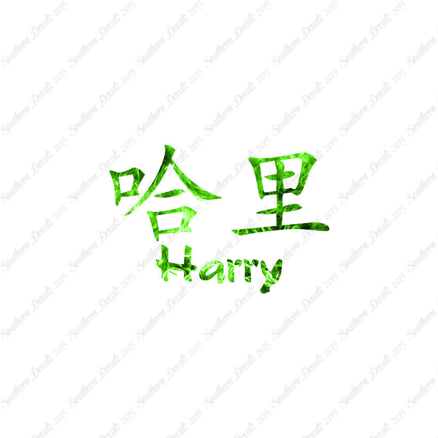 Chinese Name Symbols "Harry"