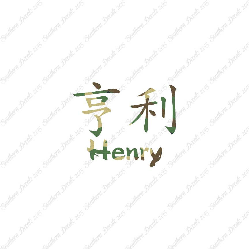 Chinese Name Symbols "Henry"