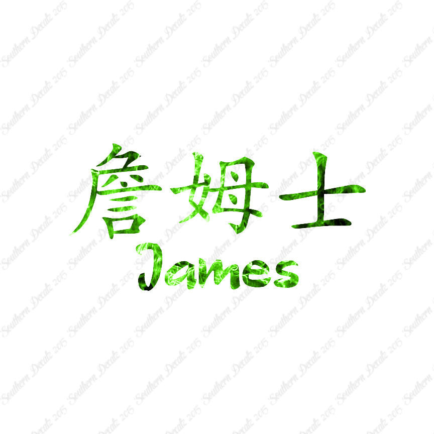 Chinese Name Symbols "James"