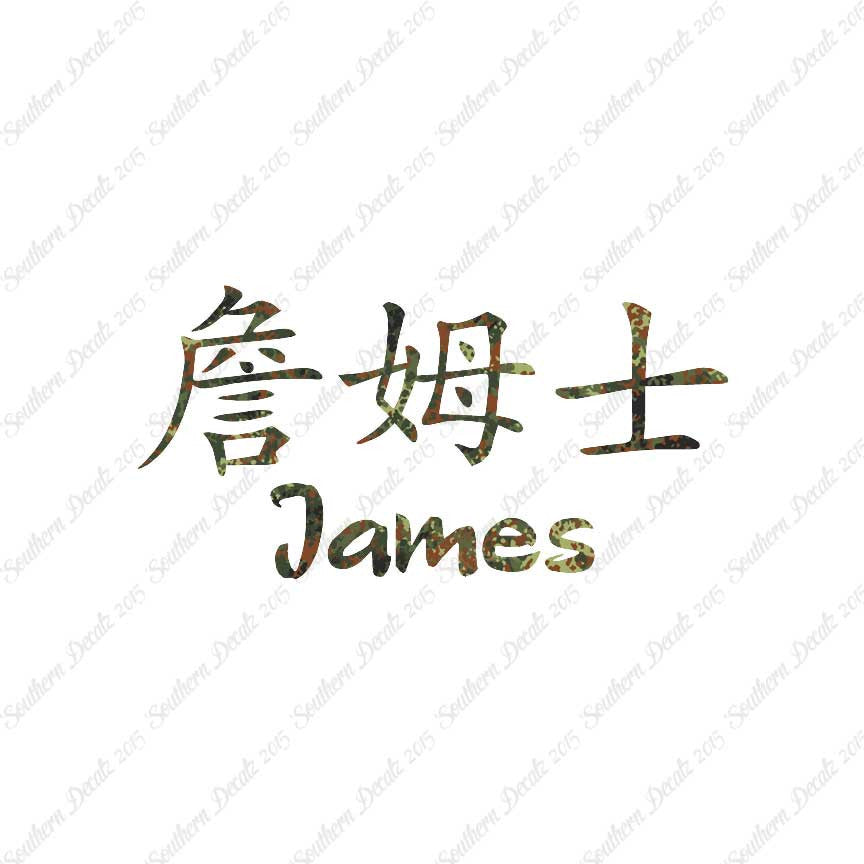 Chinese Name Symbols "James"