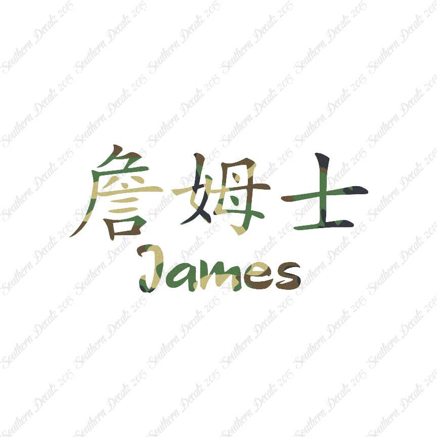 Chinese Name Symbols "James"