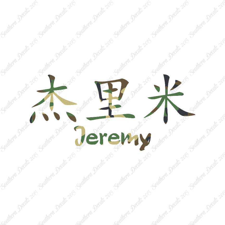 Chinese Name Symbols "Jeremy"