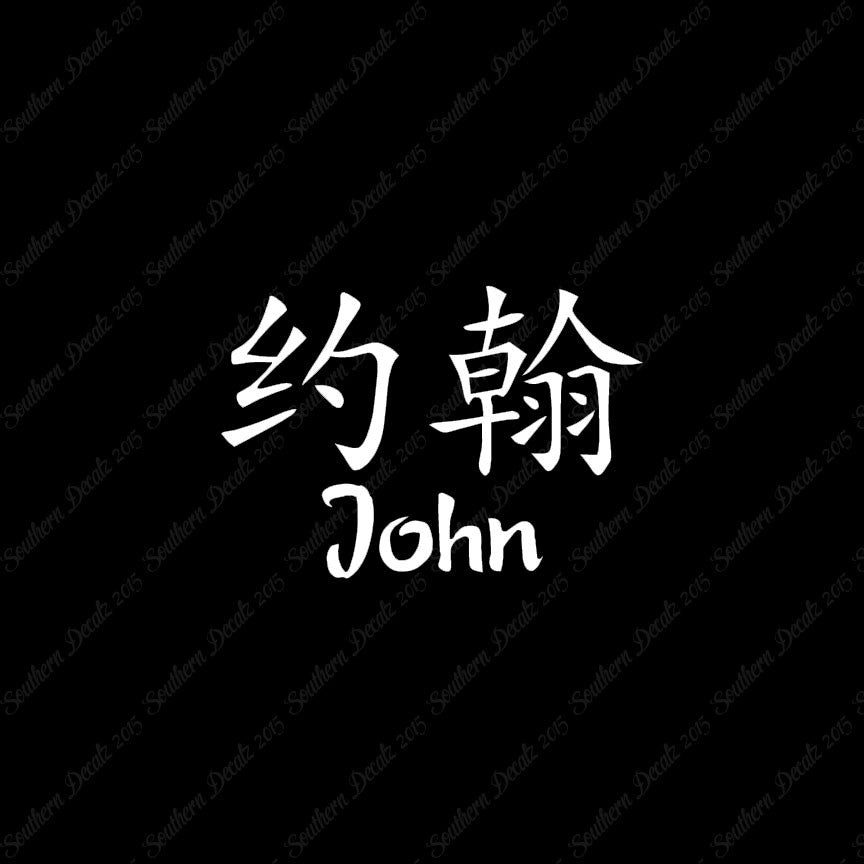 Chinese Name Symbols "John"