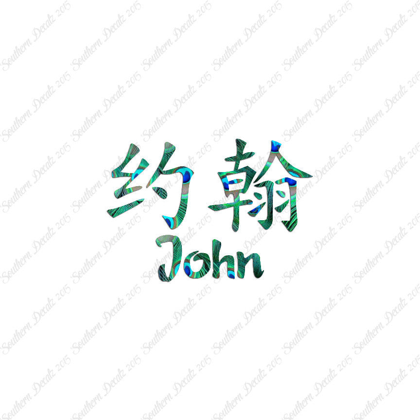 Chinese Name Symbols "John"