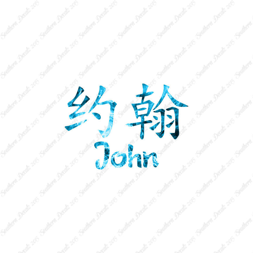 Chinese Name Symbols "John"