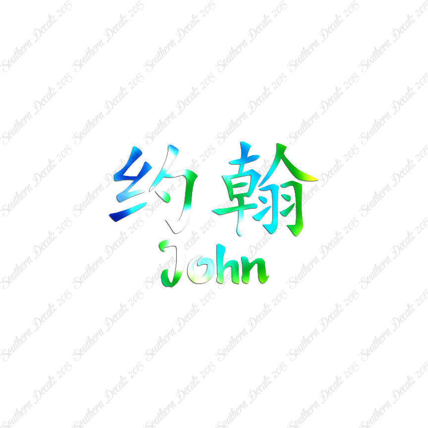 Chinese Name Symbols "John"