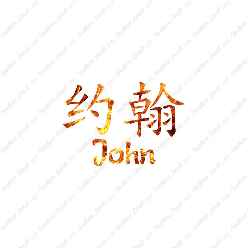 Chinese Name Symbols "John"