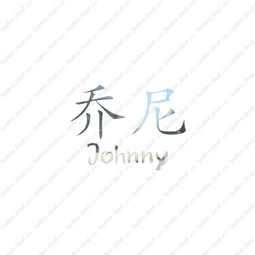 Chinese Name Symbols "Johnny"