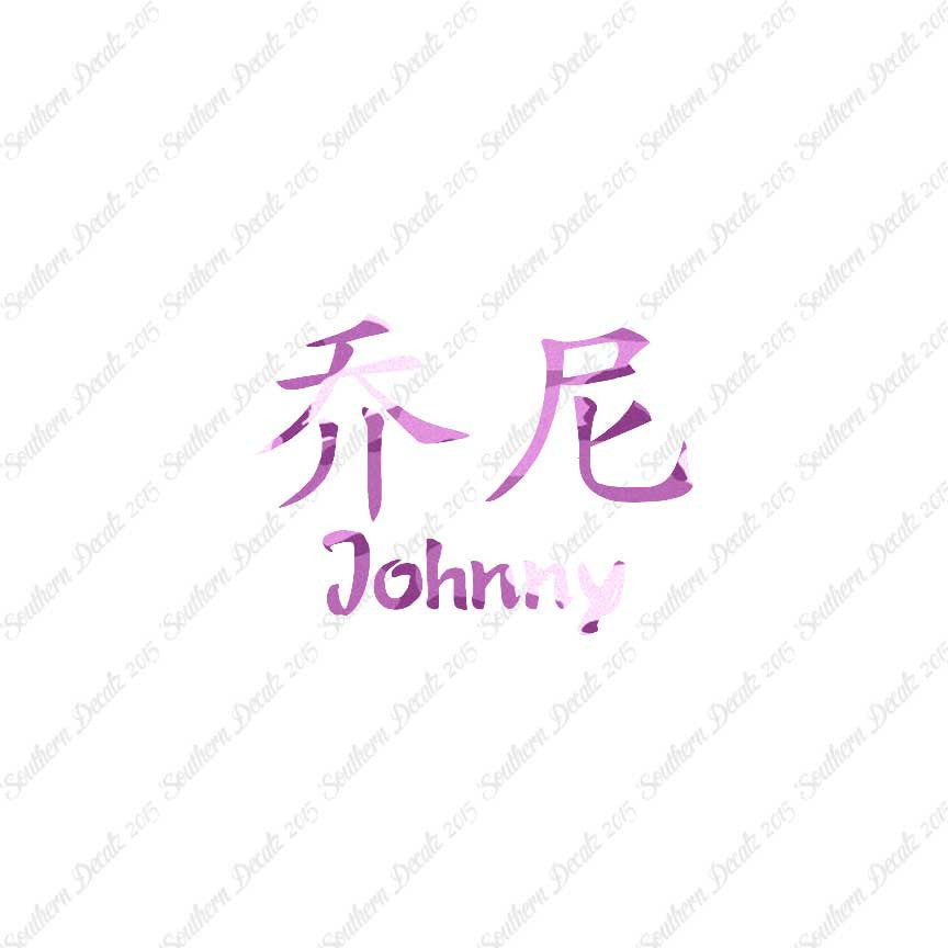 Chinese Name Symbols "Johnny"