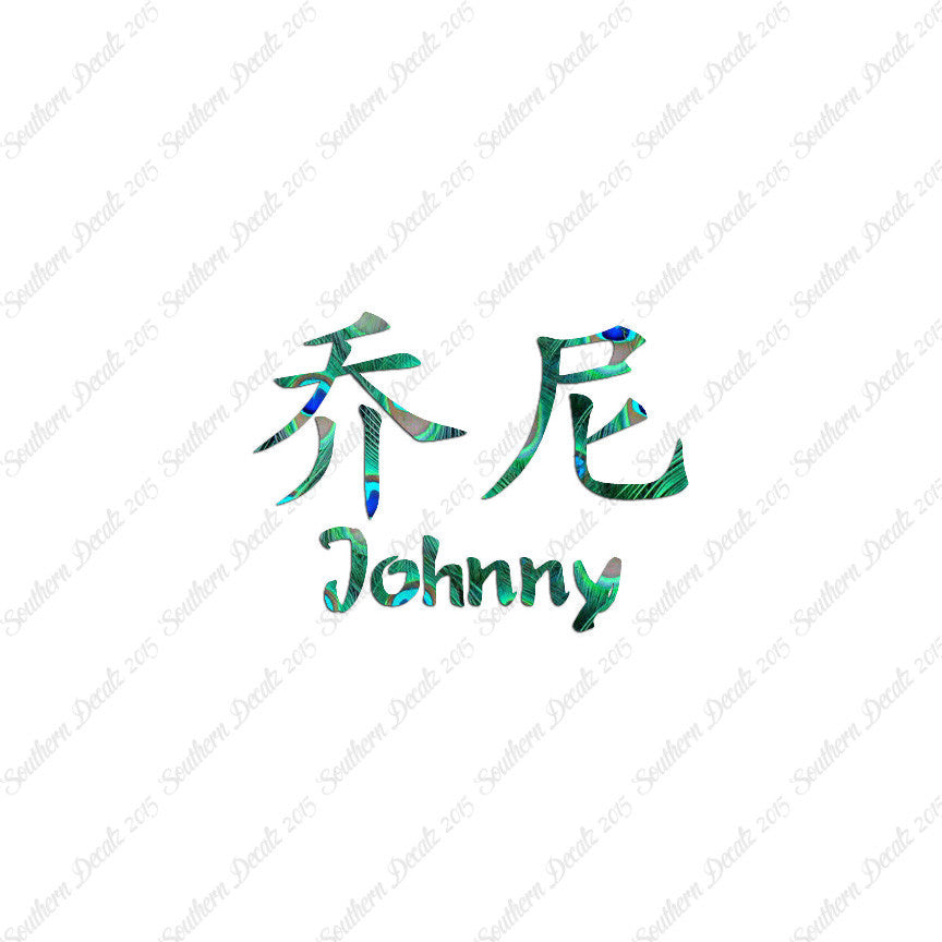 Chinese Name Symbols "Johnny"