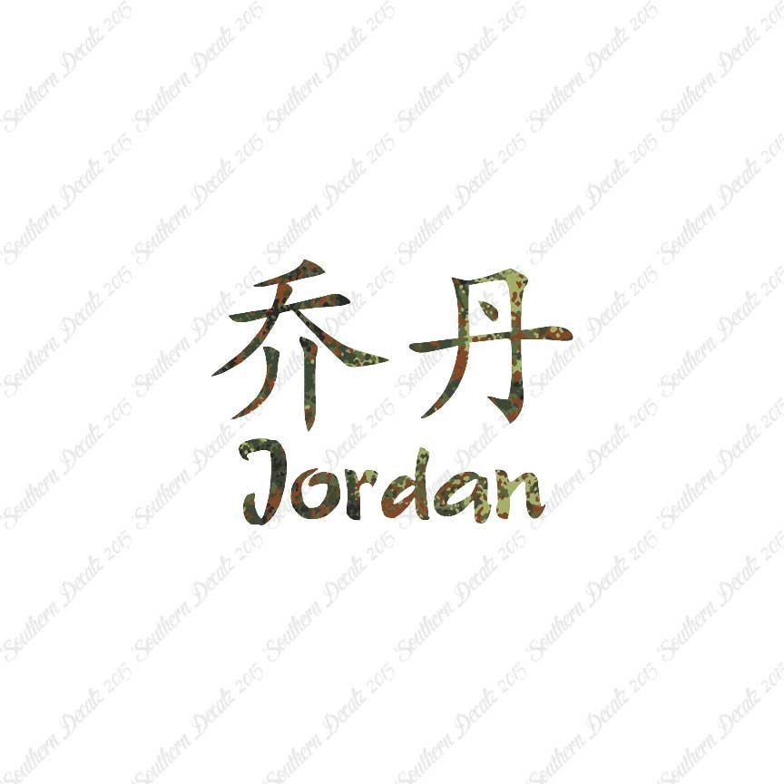 Chinese Name Symbols "Jordan"