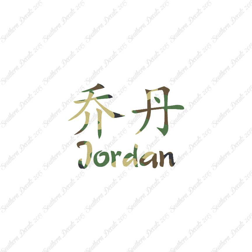 Chinese Name Symbols "Jordan"