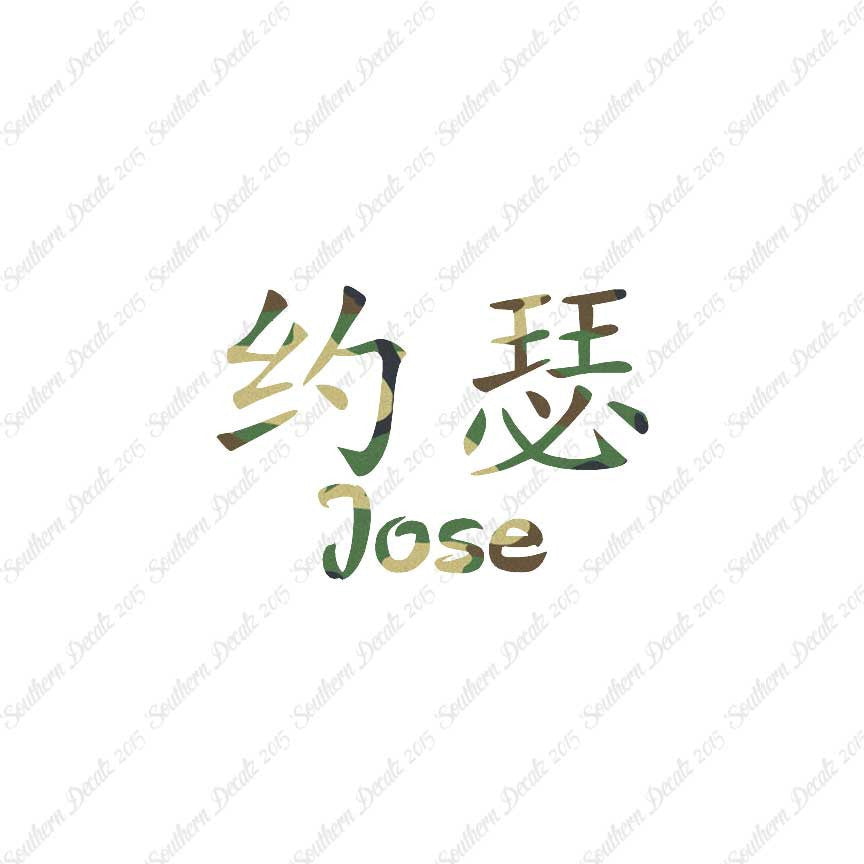 Chinese Name Symbols "Jose"