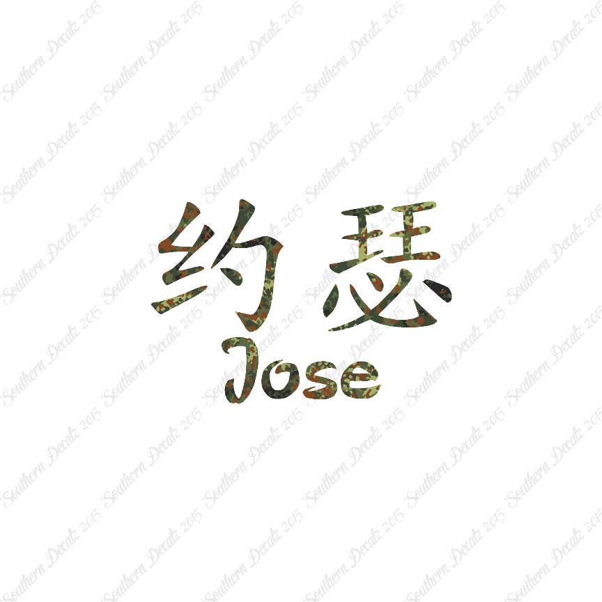 Chinese Name Symbols "Jose"