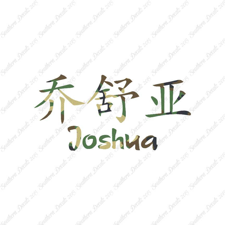 Chinese Name Symbols "Joshua"