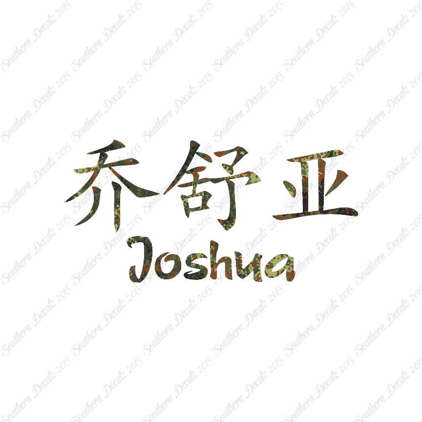 Chinese Name Symbols "Joshua"