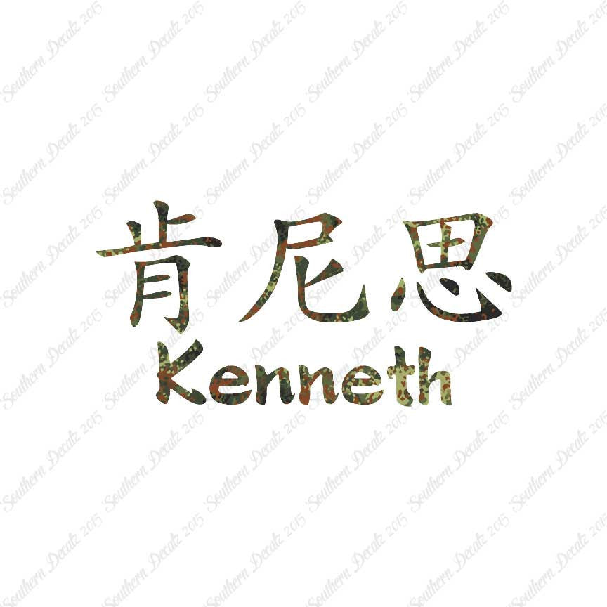 Chinese Name Symbols "Kenneth"