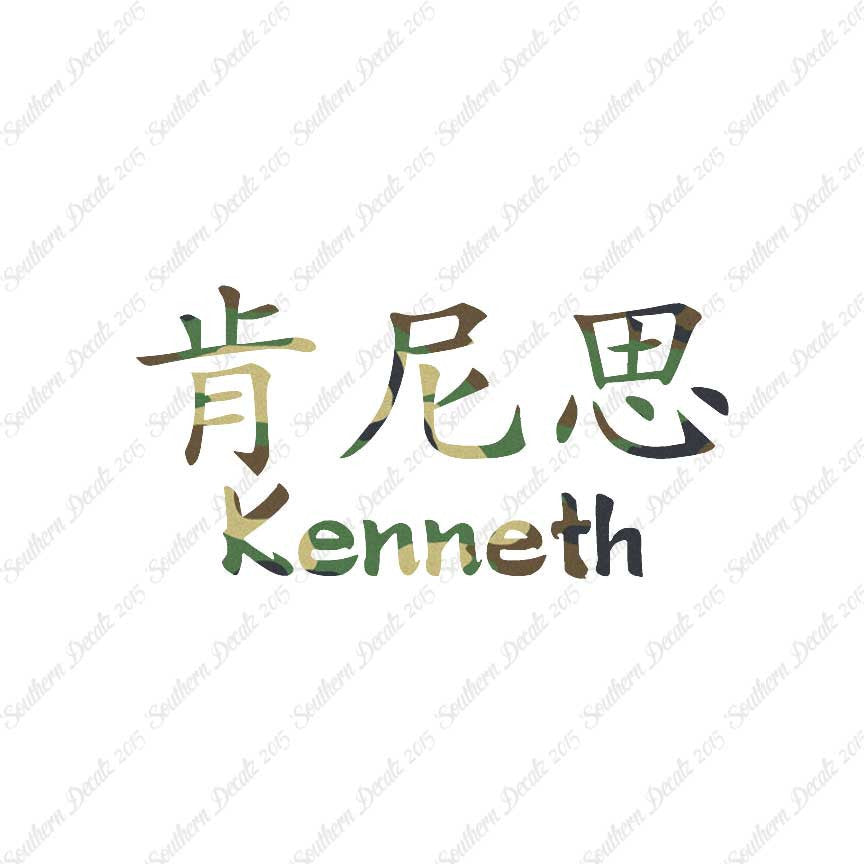 Chinese Name Symbols "Kenneth"