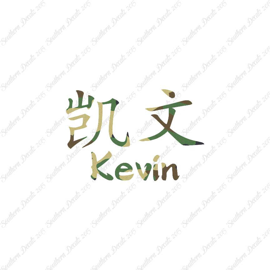 Chinese Name Symbols "Kevin"