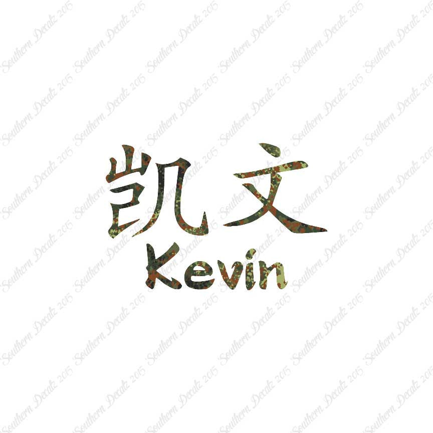 Chinese Name Symbols "Kevin"