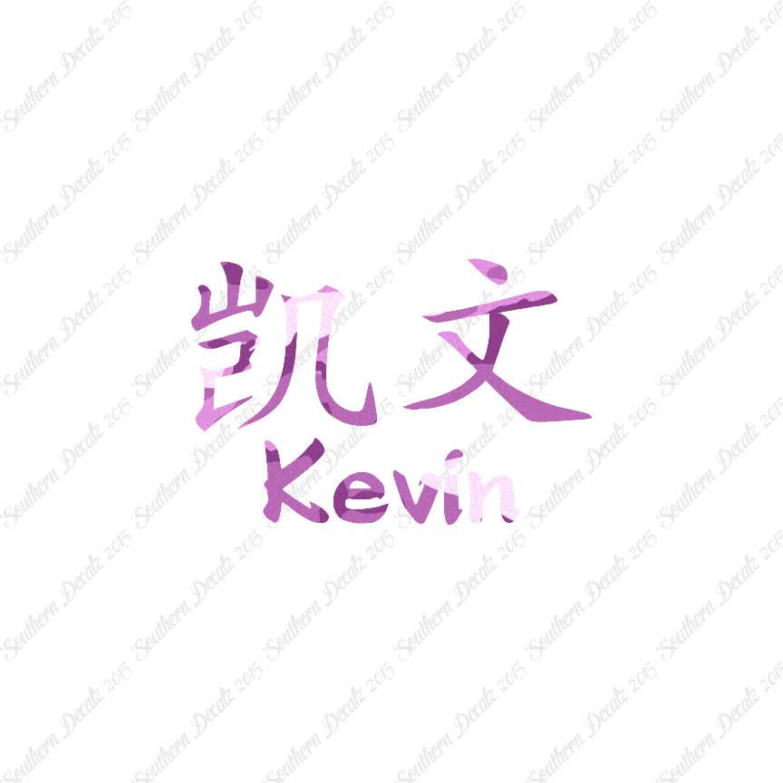 Chinese Name Symbols "Kevin"