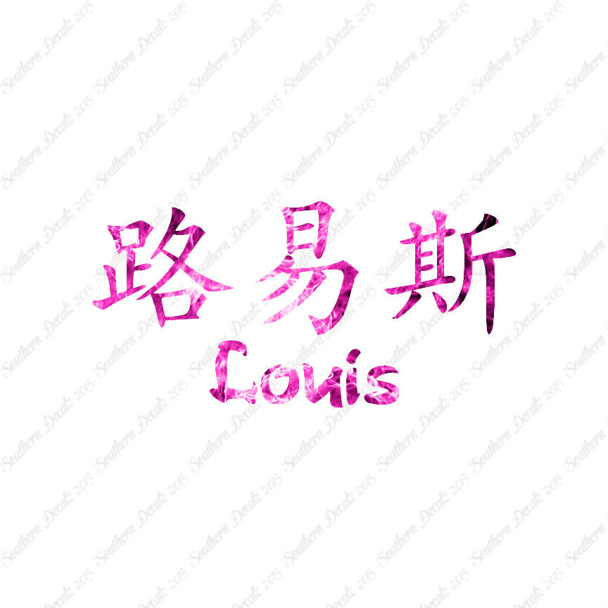 Chinese Name Symbols "Louis"