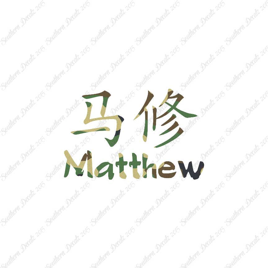 Chinese Name Symbols "Matthew"