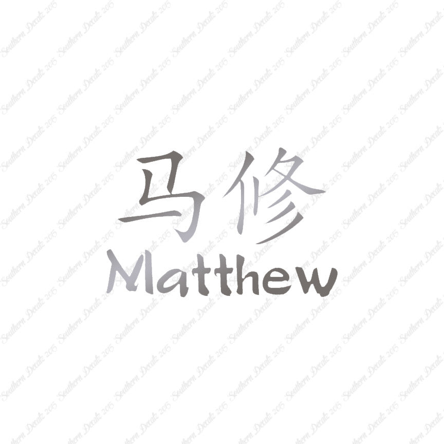 Chinese Name Symbols "Matthew"