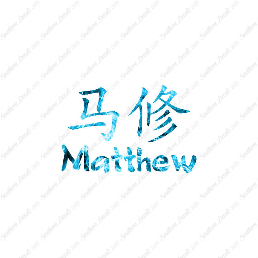 Chinese Name Symbols "Matthew"