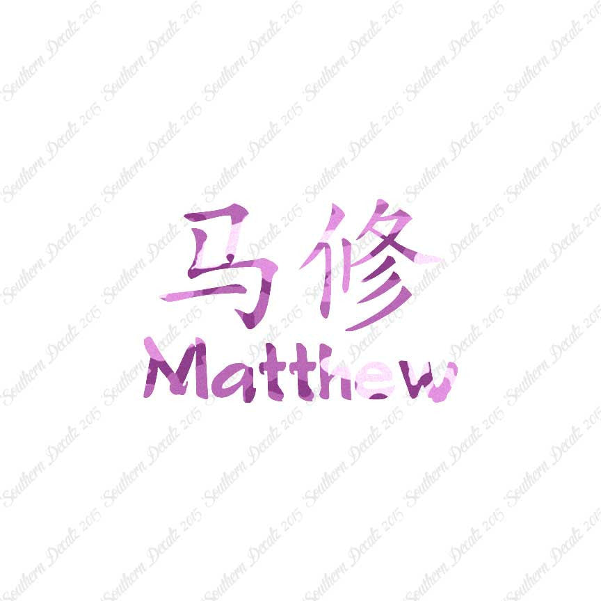 Chinese Name Symbols "Matthew"