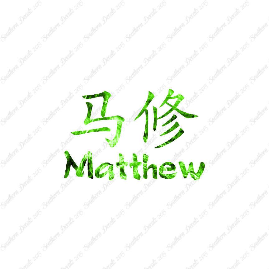 Chinese Name Symbols "Matthew"