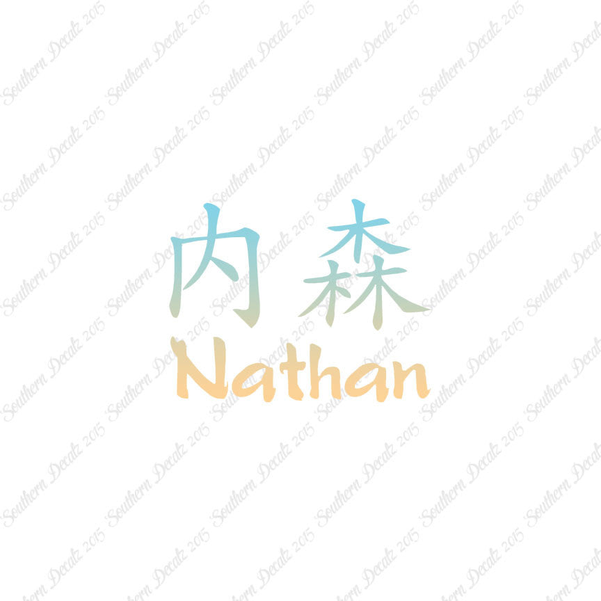 Chinese Name Symbols "Nathan"