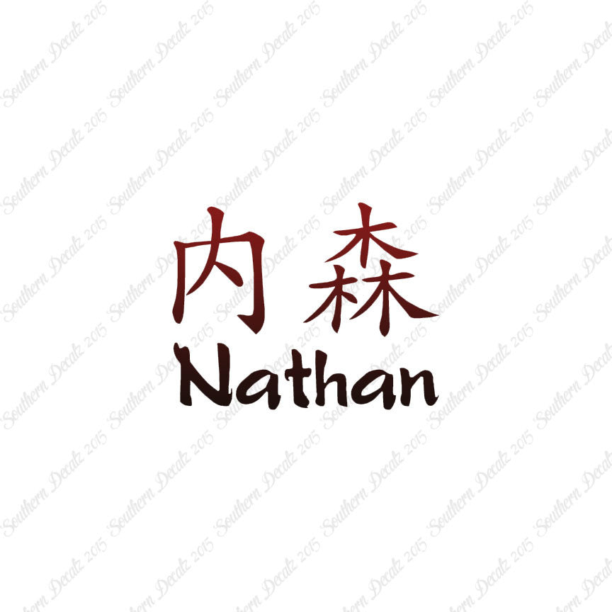 Chinese Name Symbols "Nathan"