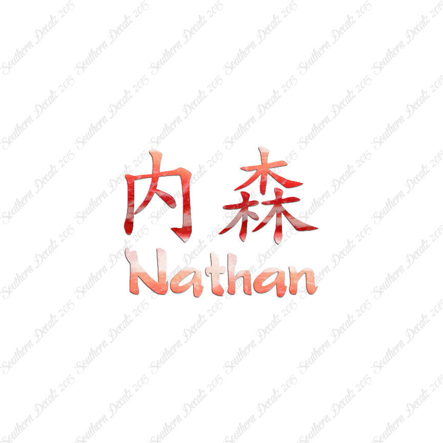 Chinese Name Symbols "Nathan"