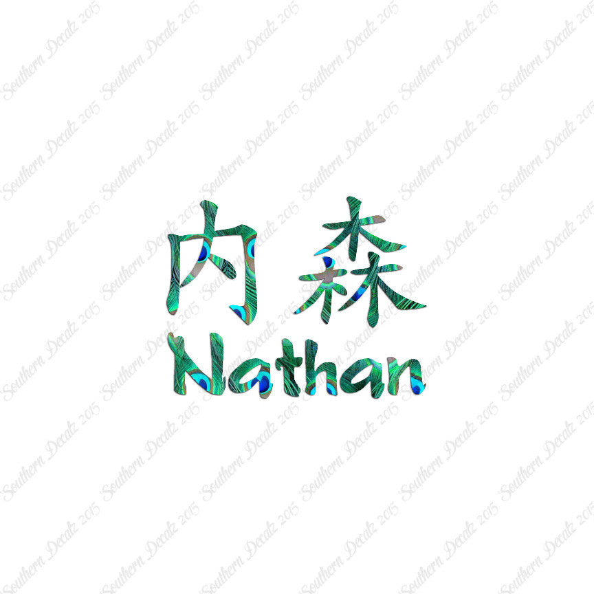 Chinese Name Symbols "Nathan"