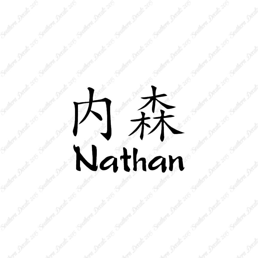 Chinese Name Symbols "Nathan"