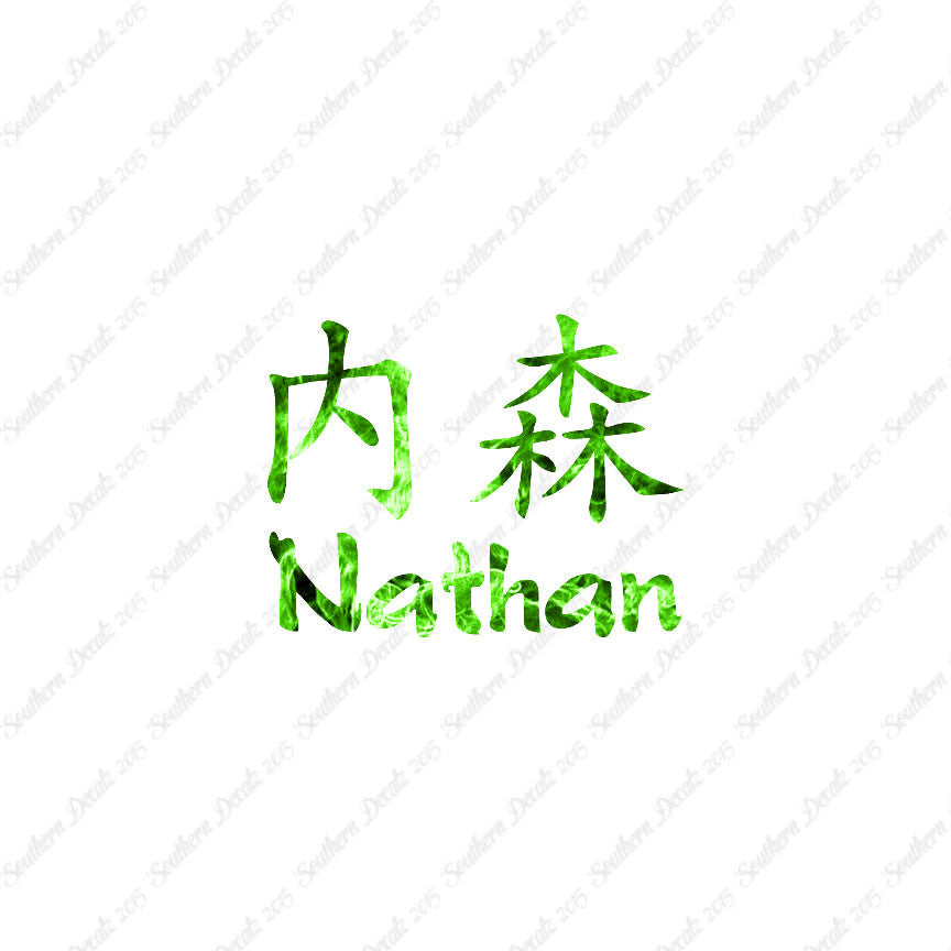 Chinese Name Symbols "Nathan"
