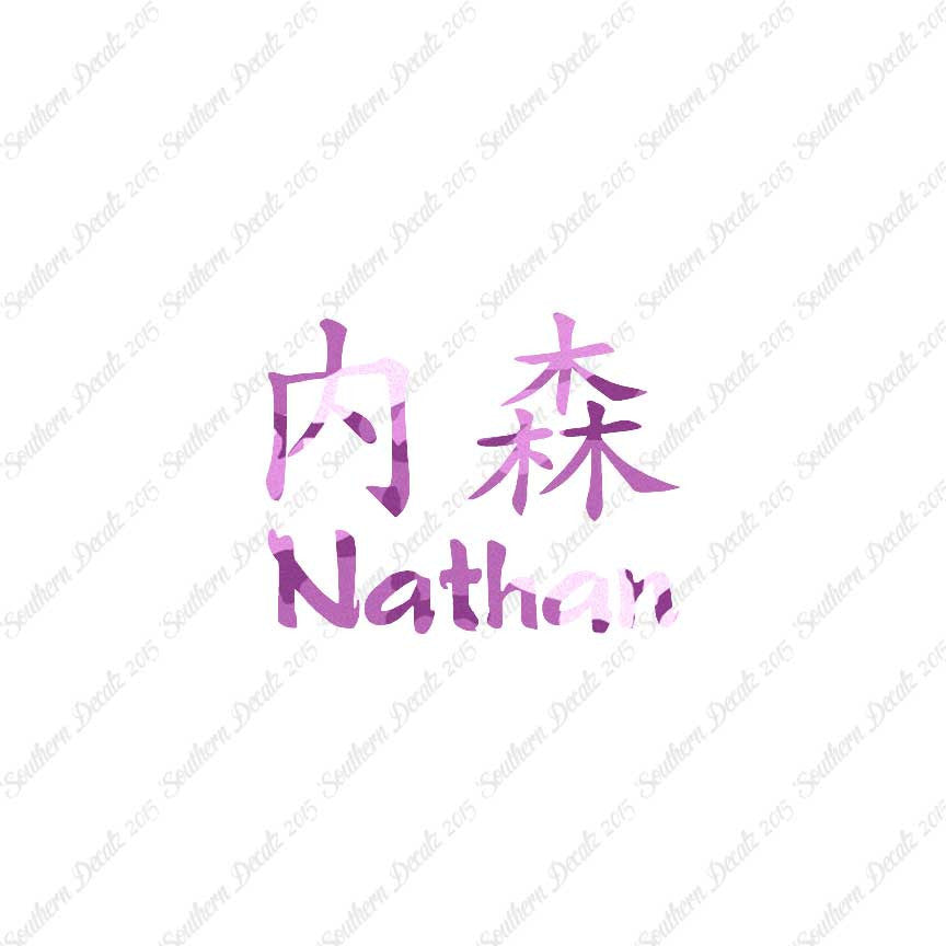 Chinese Name Symbols "Nathan"