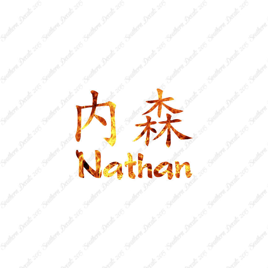 Chinese Name Symbols "Nathan"