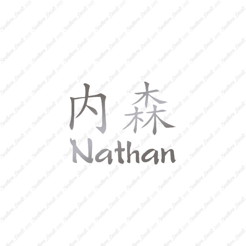 Chinese Name Symbols "Nathan"