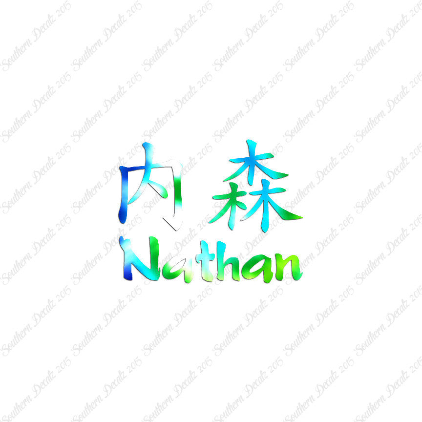 Chinese Name Symbols "Nathan"